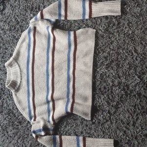 Crop top knitted sweatshirt